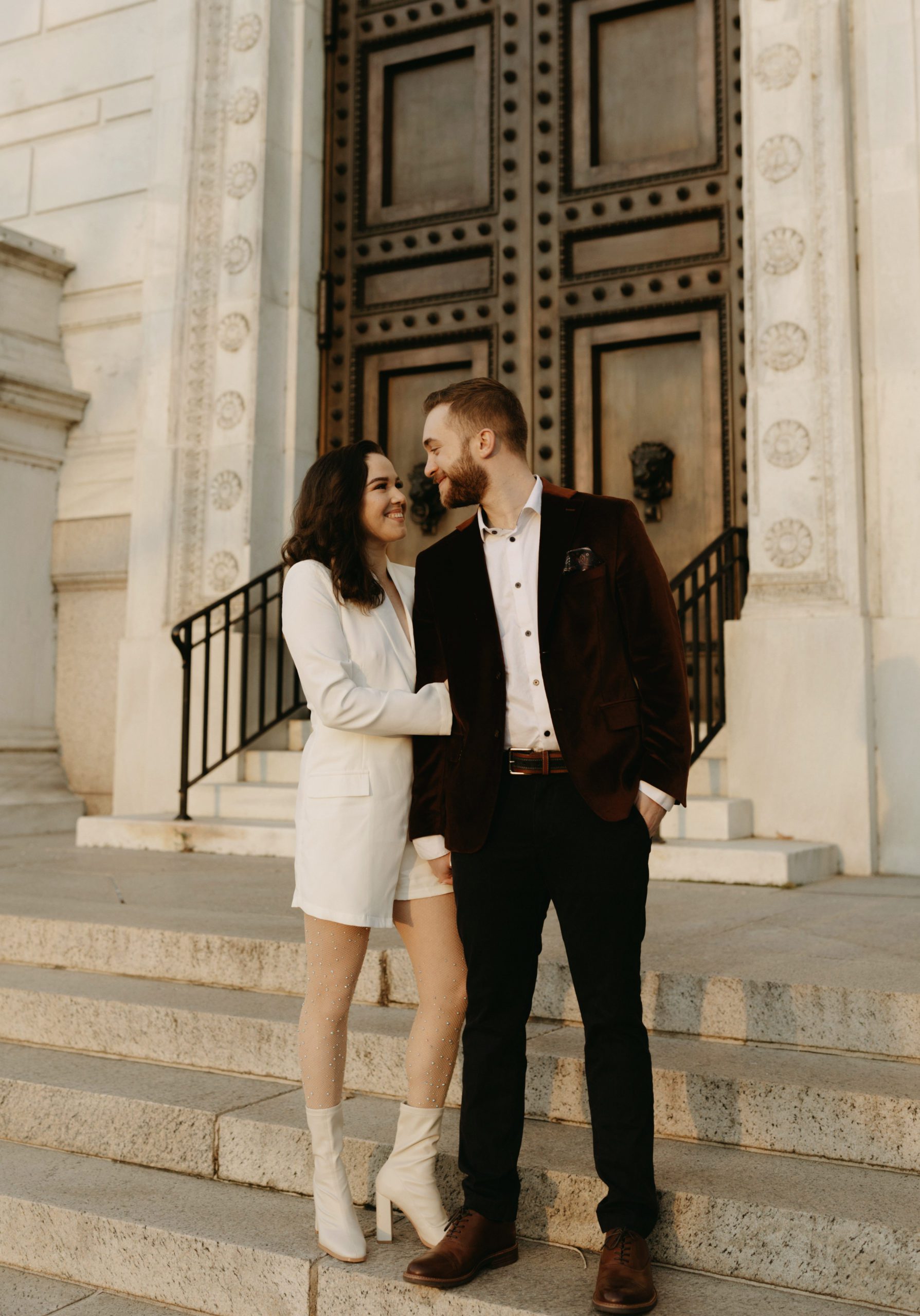 fall engagement session in georgetown