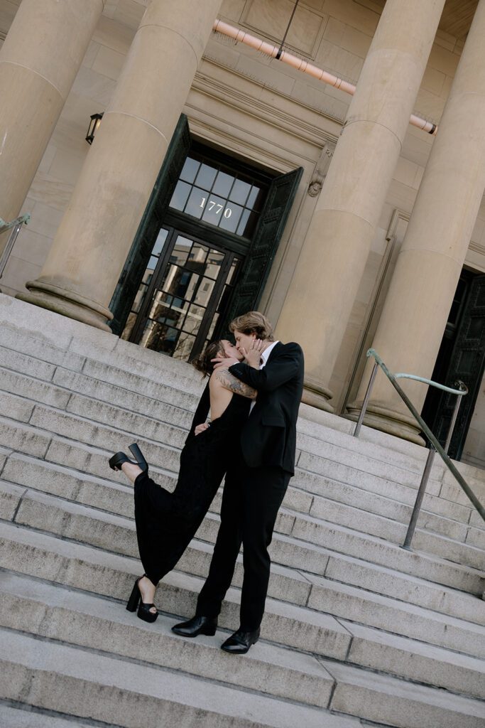 The Line Hotel couple kissing