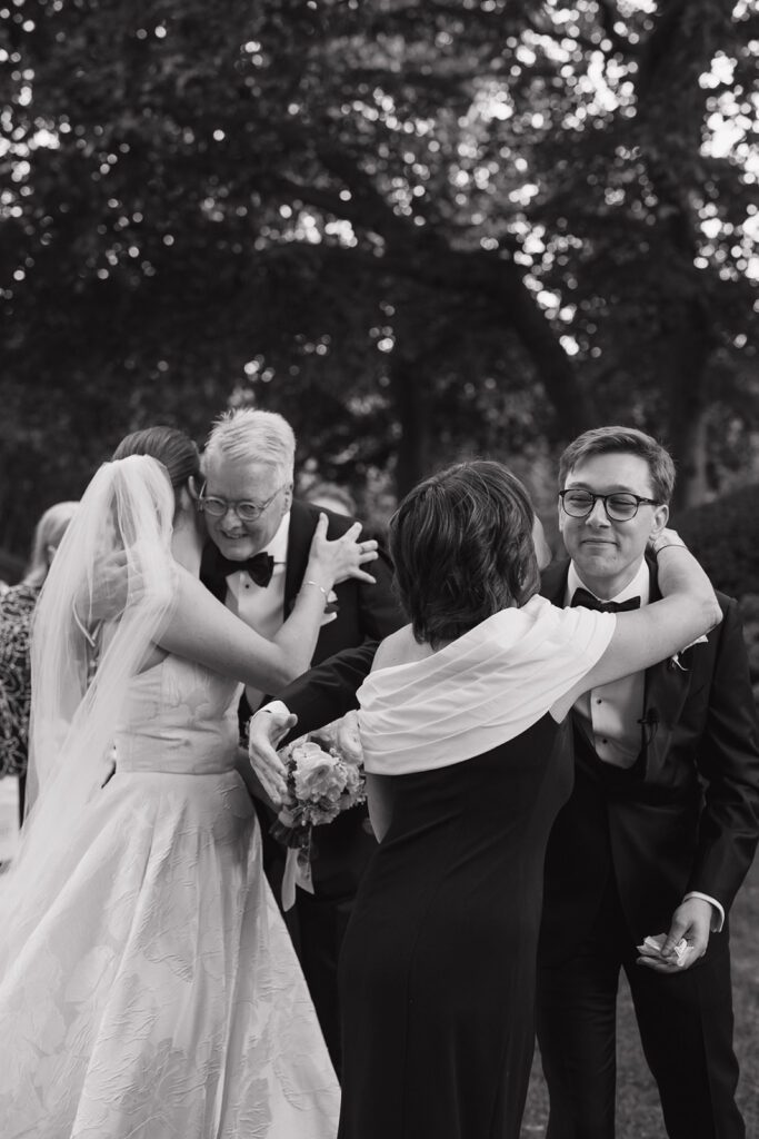 Outdoor ceremony at Meridian House wedding venue