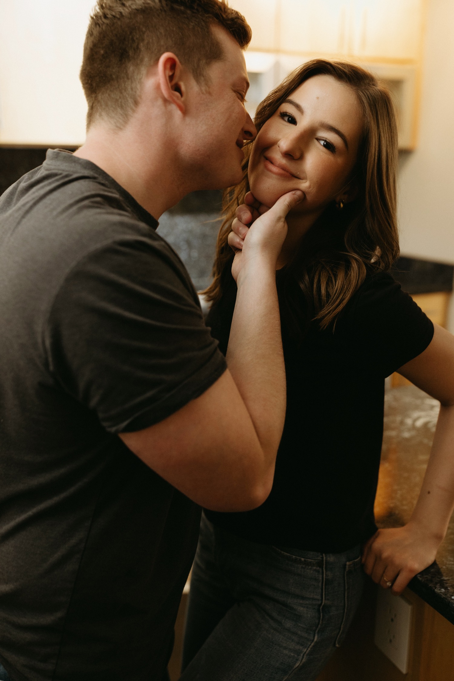 in-home engagement session in Georgetown