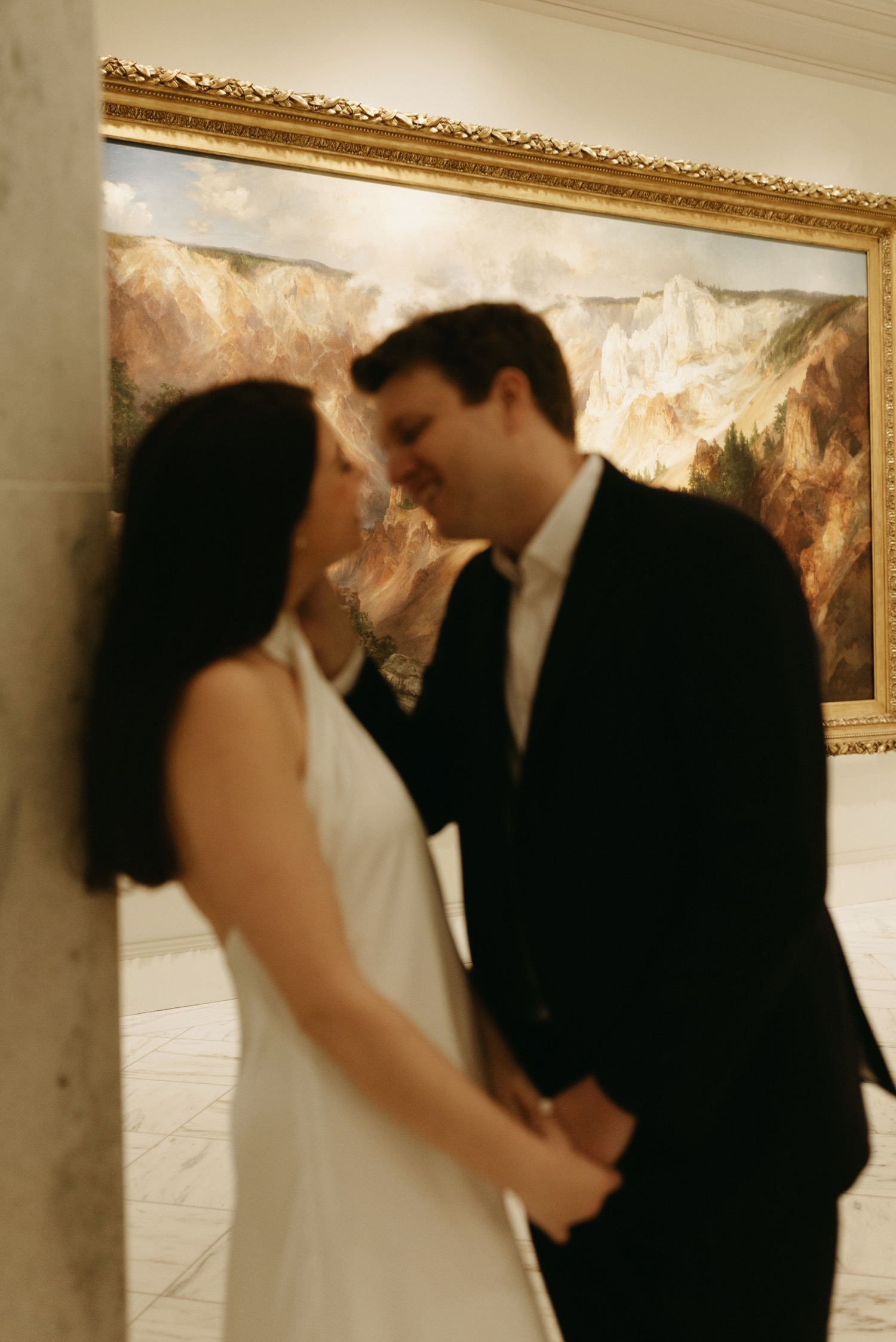 art gallery engagement at National Portrait gallery in Washington DC
