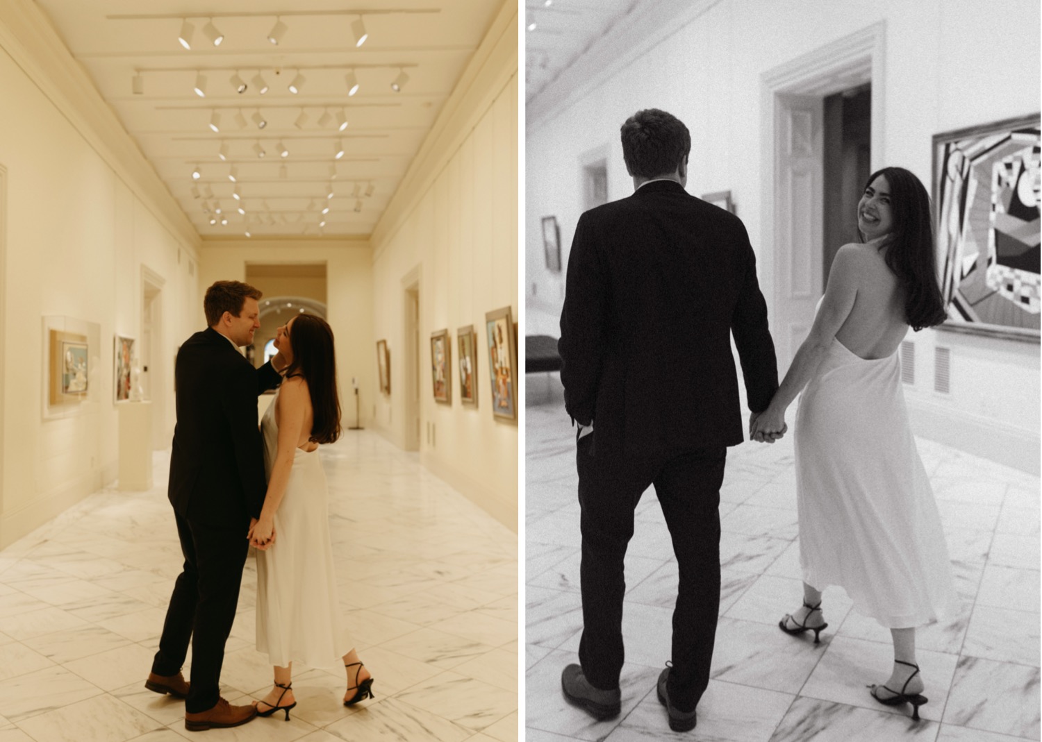 art gallery engagement at National Portrait gallery in Washington DC