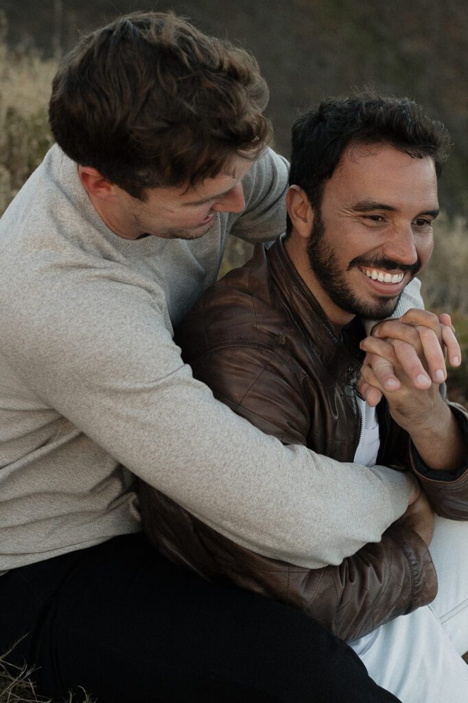 Romantic engagement session at with Golden Gate Bridge