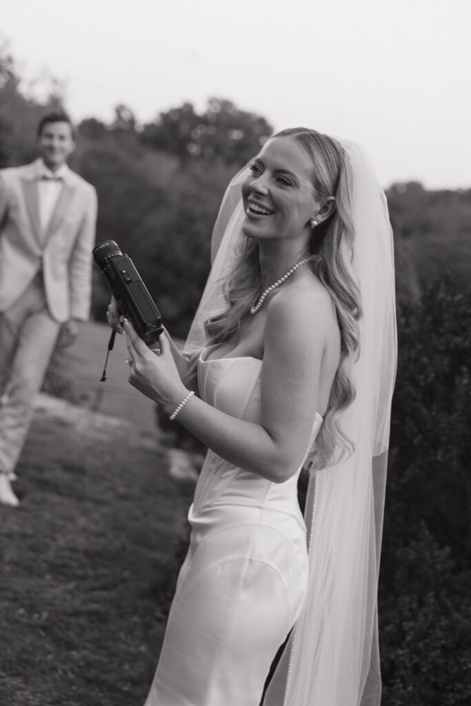 Bride and groom during their wedding portraits.