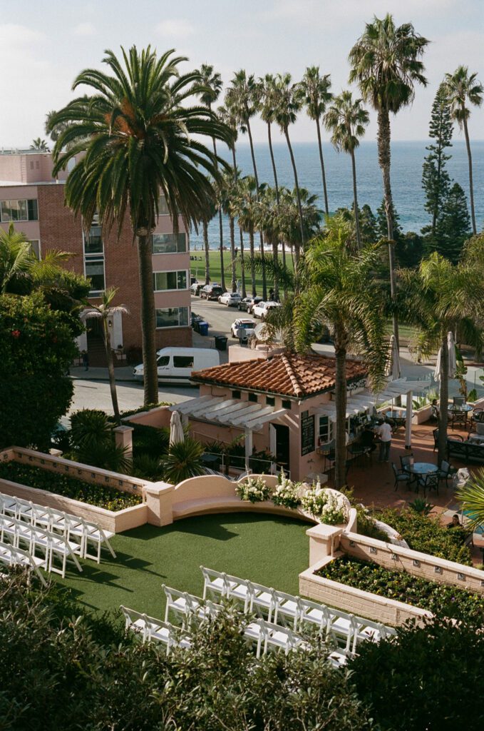 A wedding ceremony in La jolla