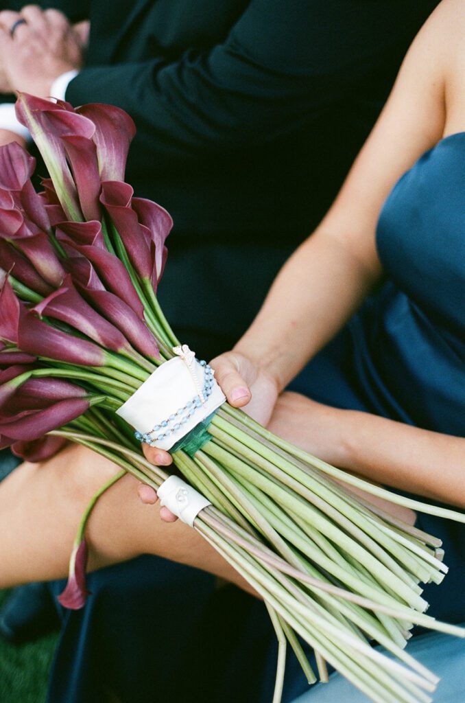 Florals during a wedding ceremony