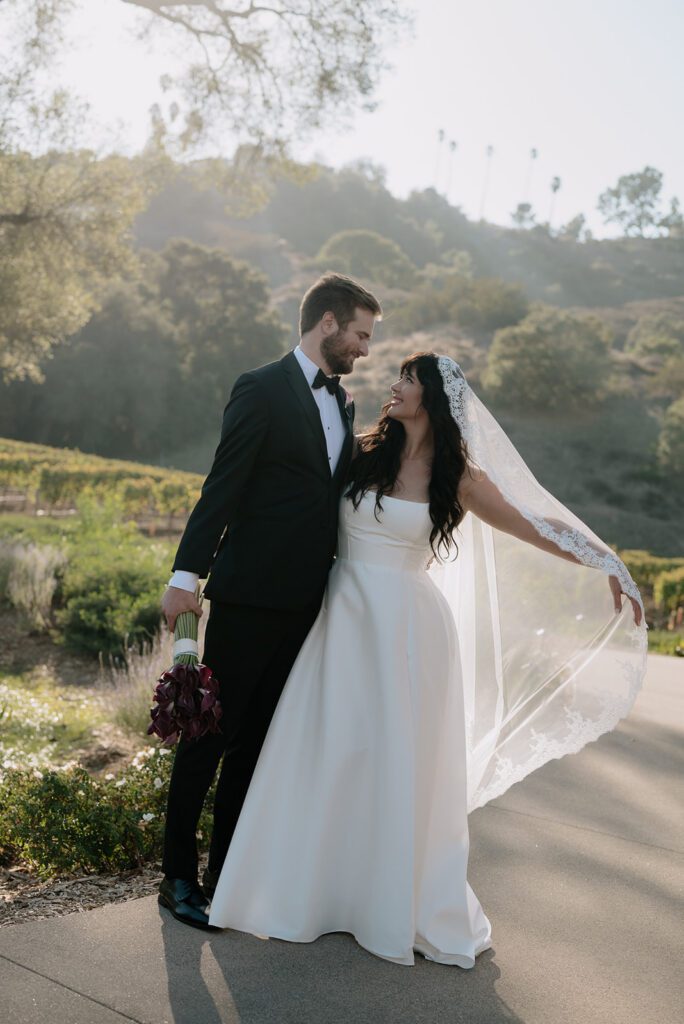 Couple portraits immediately after first look 