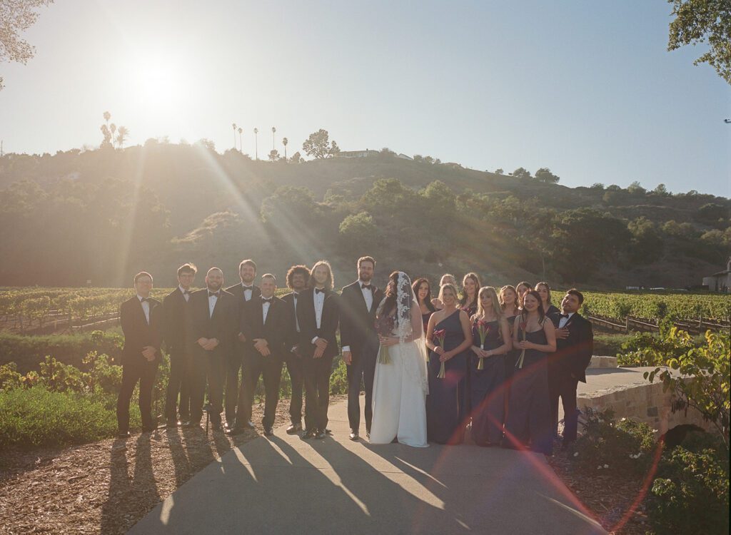 The wedding party at Monserate Winery 